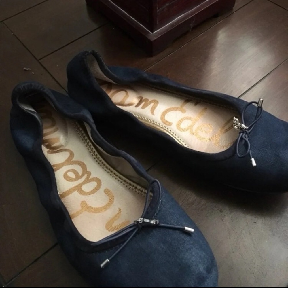 Women’s San Edelman Flats Navy Blue Size 8.5